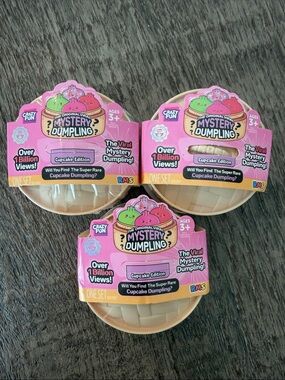 RMS Crazy Fun Cupcake Mini Mystery Dumpling Set Bundle Lot 3 Bao Bun Squishy